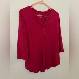 Chico's The Ultimate Tee - size M - Three Quarter Sleeves Light